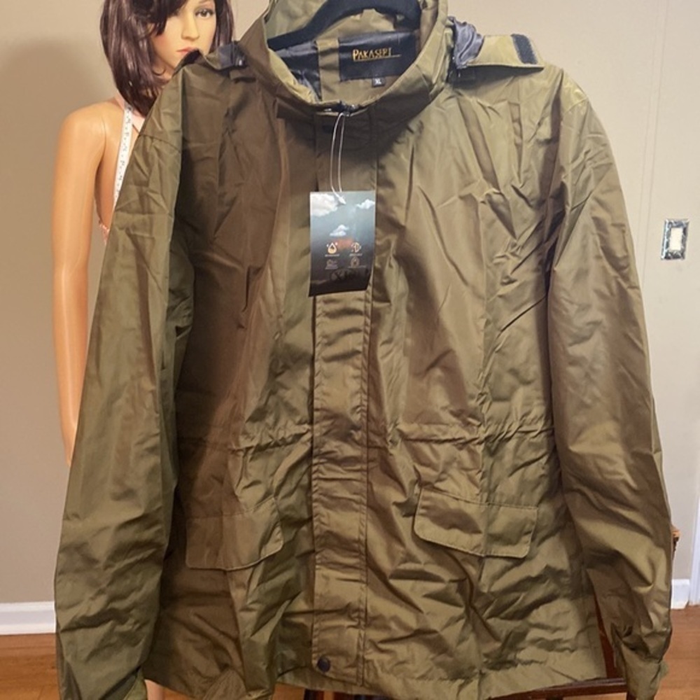 PAKASEPT‎  size X-Large green water proof breathable wind proof  new pockets - Picture 2 of 8